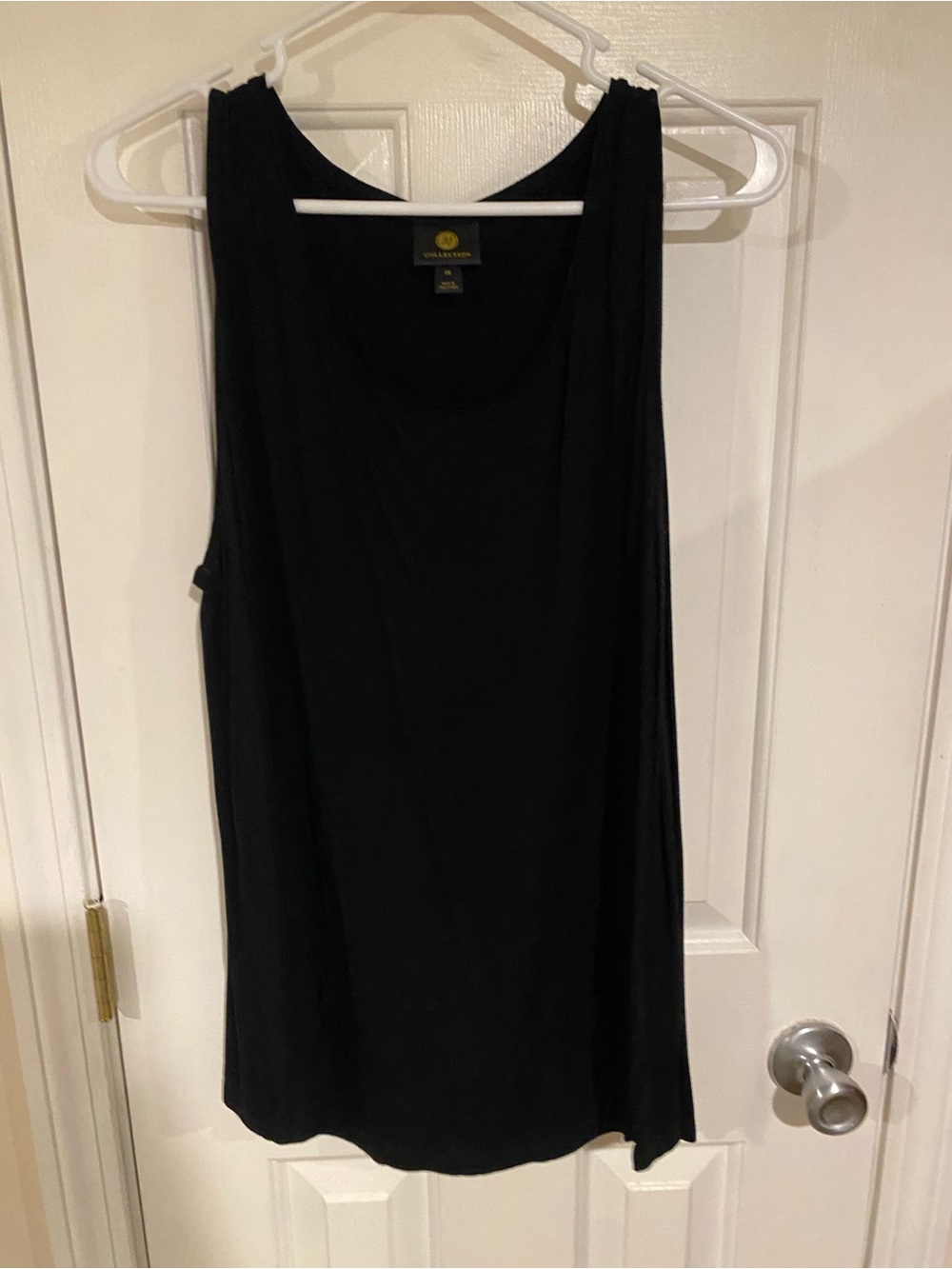 JM Collection Black Scoop Neck Tank Top